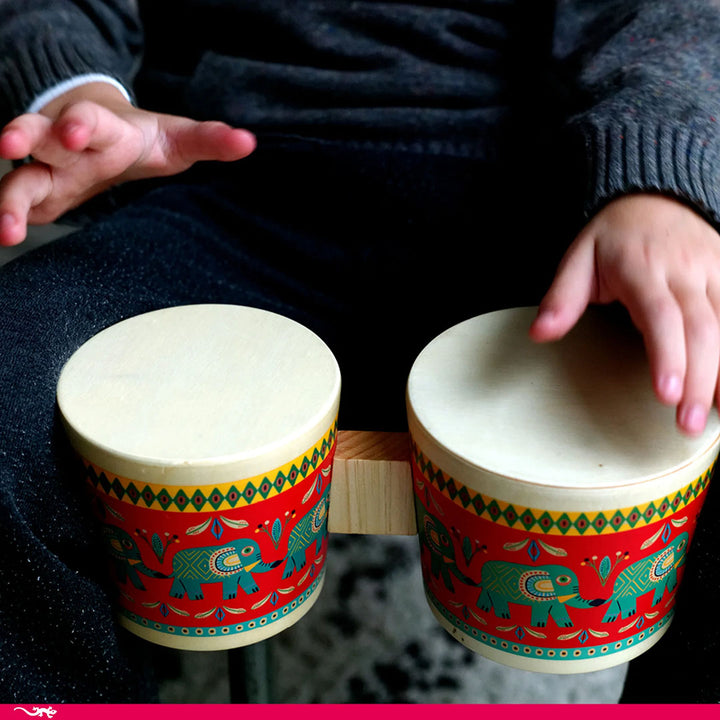 Animambo Bongo Double Drum Musical Instrument