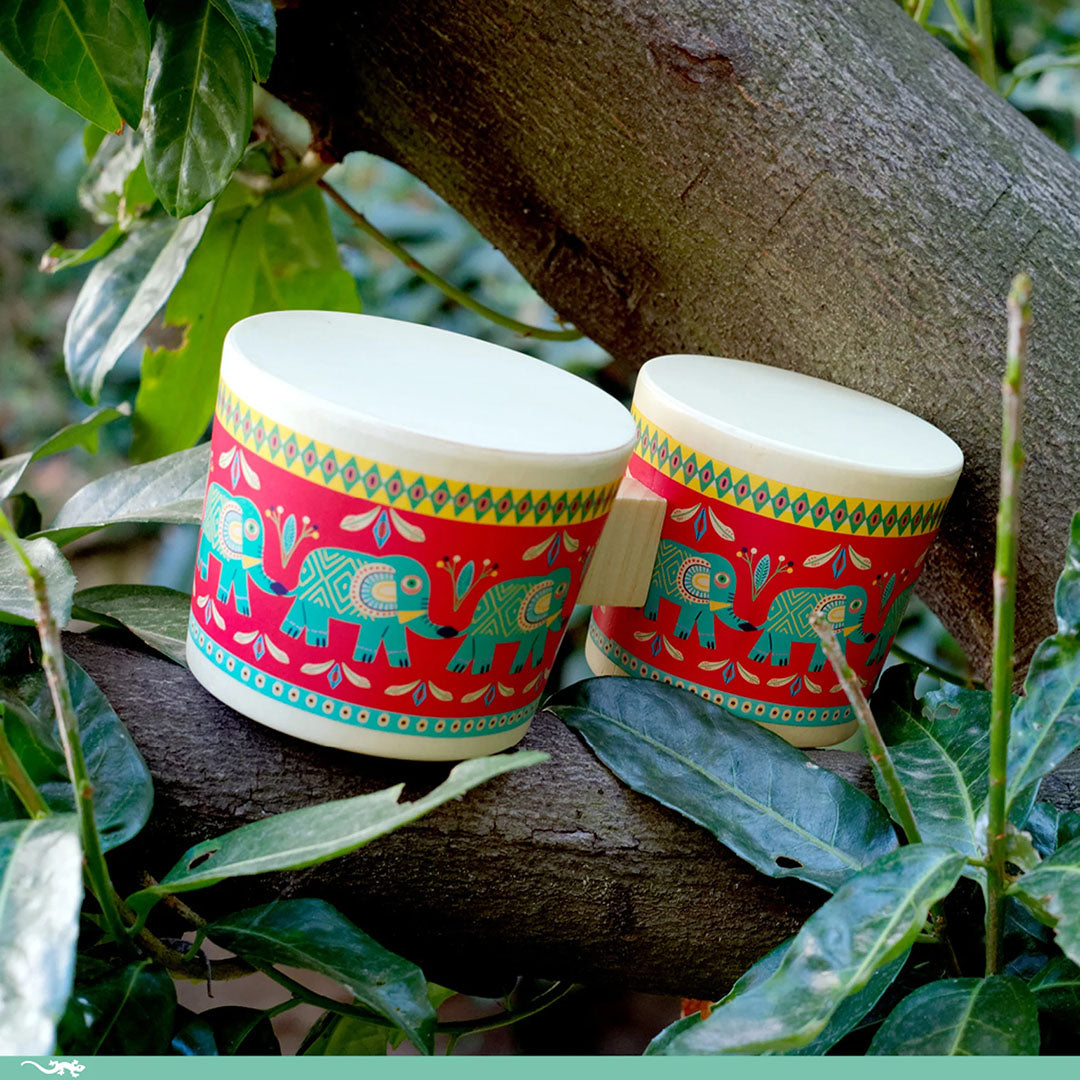 Animambo Bongo Double Drum Musical Instrument
