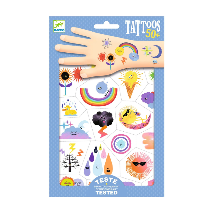 NEW Weather Emojis Temporary Tattoos