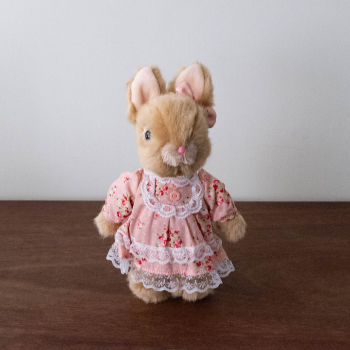 NEW Japanese Easter Bunny Series- Brown with Pink Dress