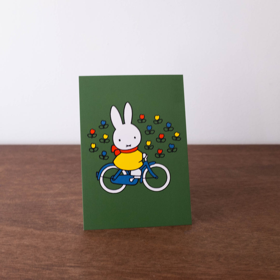 NEW Miffy Postcard- Miffy Bike