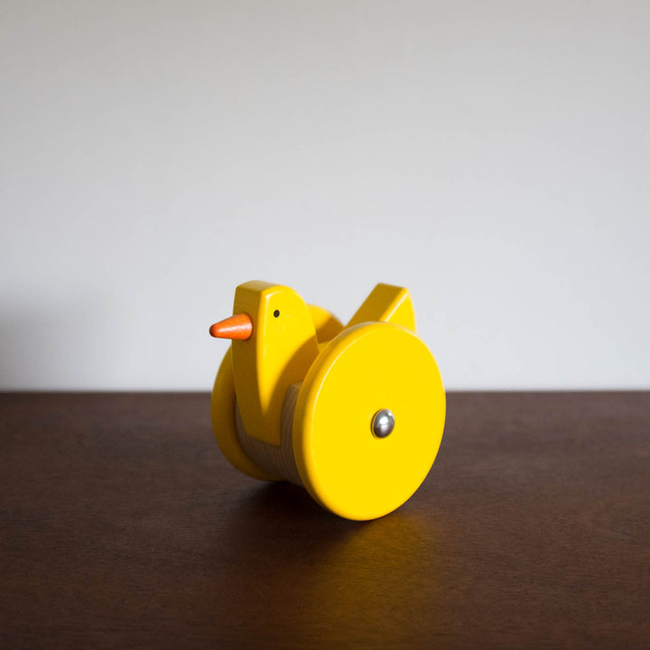 NEW Wooden Wobbling Chicken Toy- Yellow