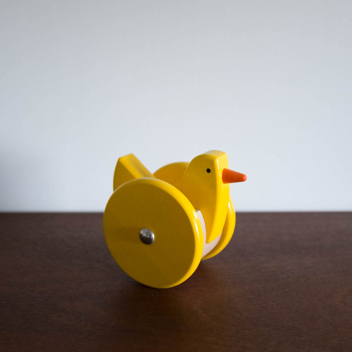 NEW Wooden Wobbling Chicken Toy- Yellow