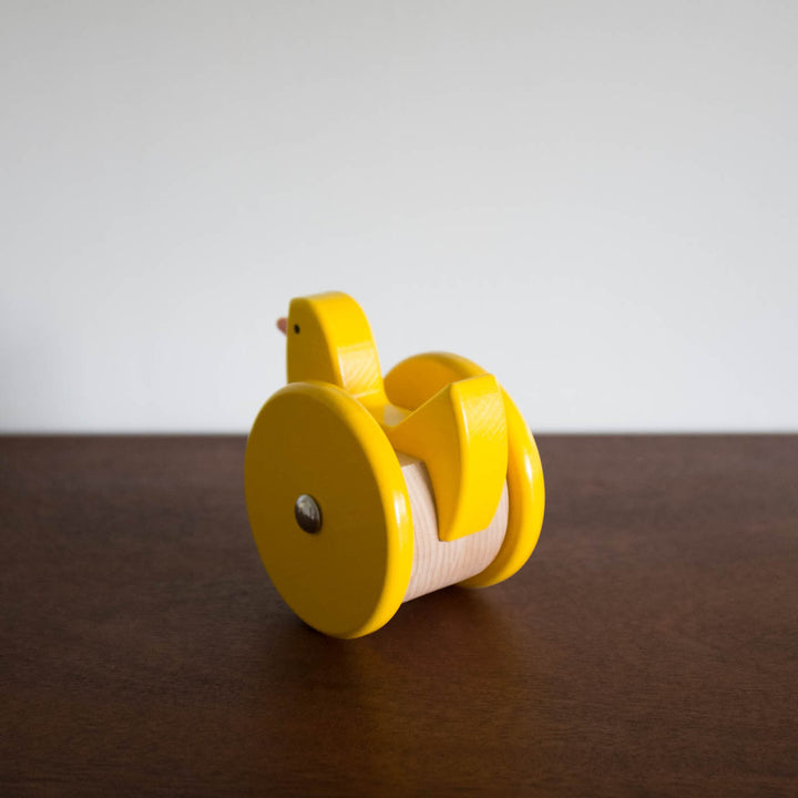 NEW Wooden Wobbling Chicken Toy- Yellow