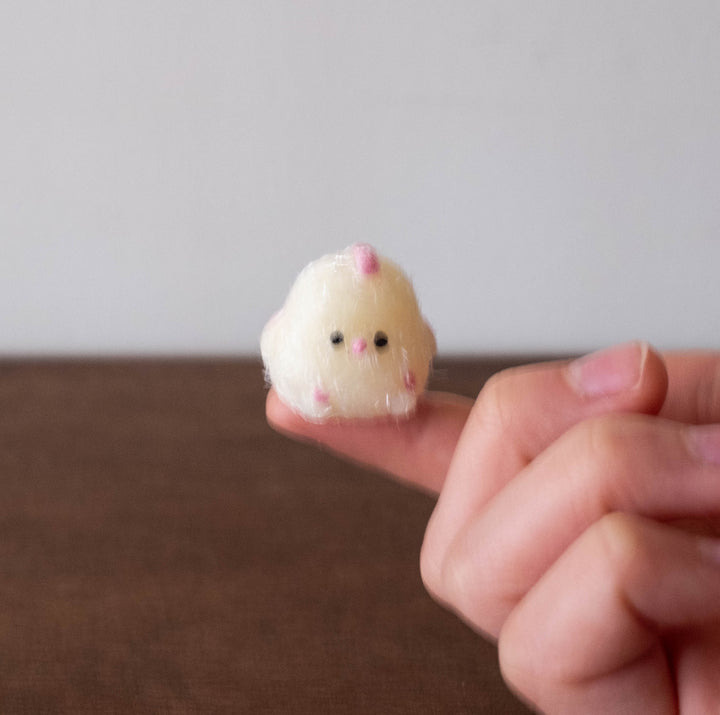 Japanese Tiny Fluffy Chick Squishy with Bag and Chain