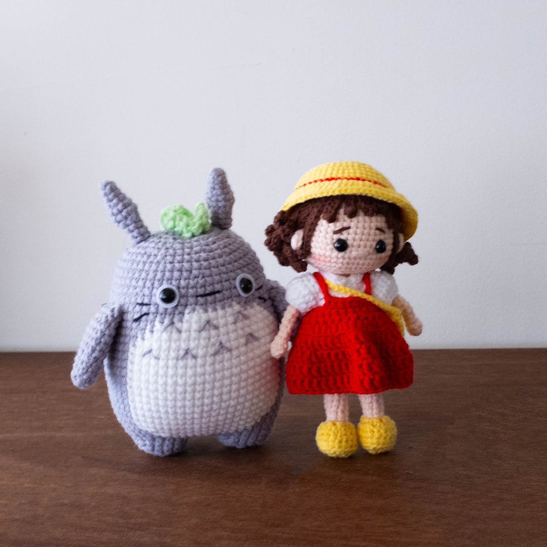 Handmade Crochet Amigurumi  Heirloom Dolls- Totoro Girl
