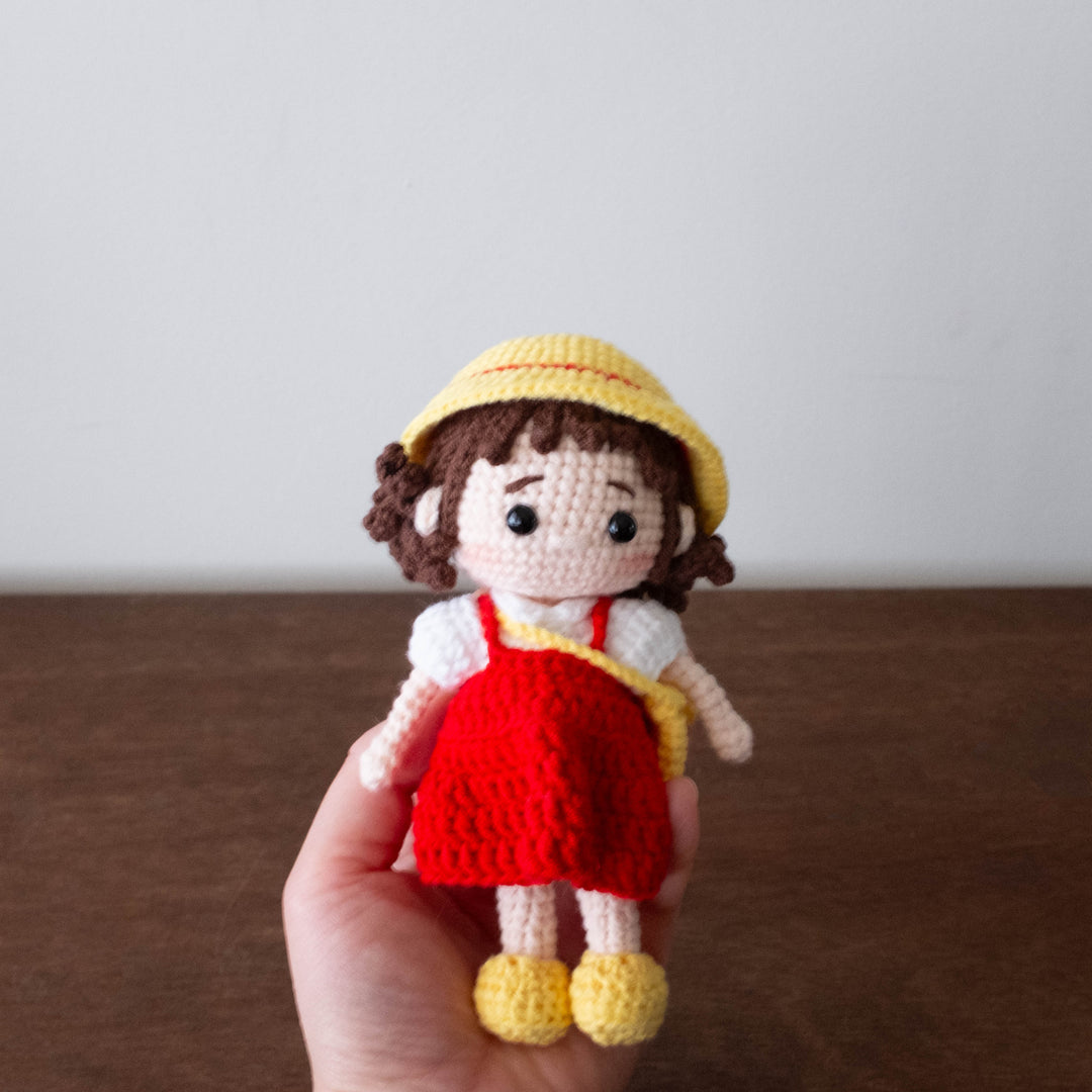 Handmade Crochet Amigurumi  Heirloom Dolls- Totoro Girl