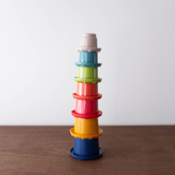 Bio Sustainable Toy: Rainbow Stacker Cups Set