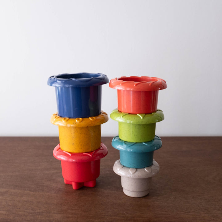 Bio Sustainable Toy: Rainbow Stacker Cups Set