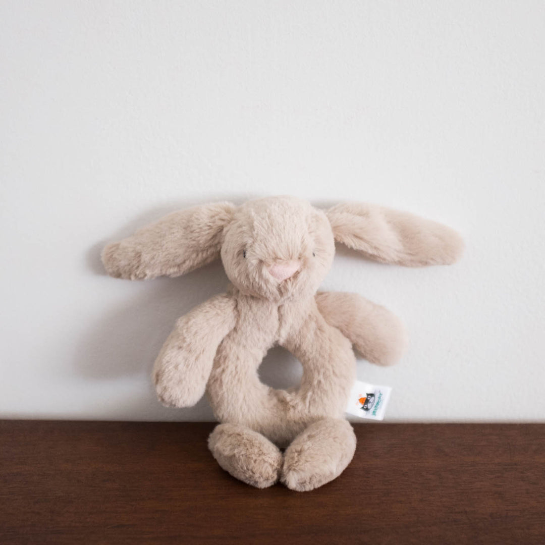 Bashful Beige Bunny Rattle