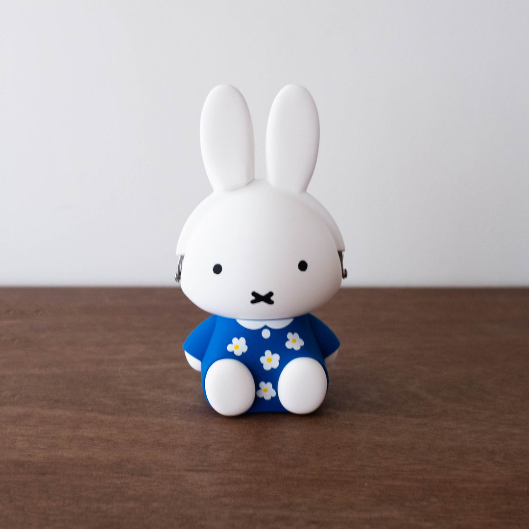 New Japanese 3D Miffy Coin Purse Bag- Blue Flowers