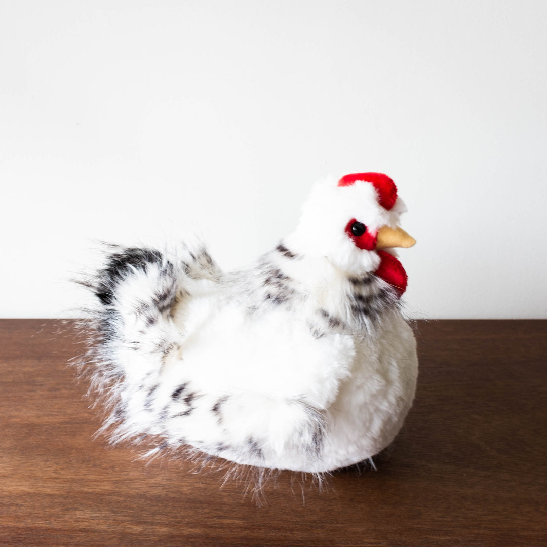 Cuddly Stuffed Animal:  Salty Black & White Hen
