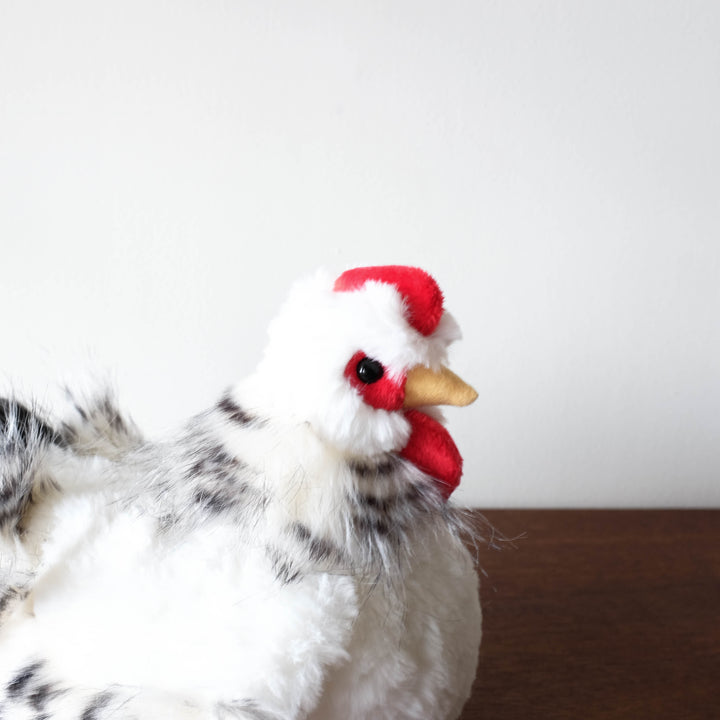 Cuddly Stuffed Animal:  Salty Black & White Hen