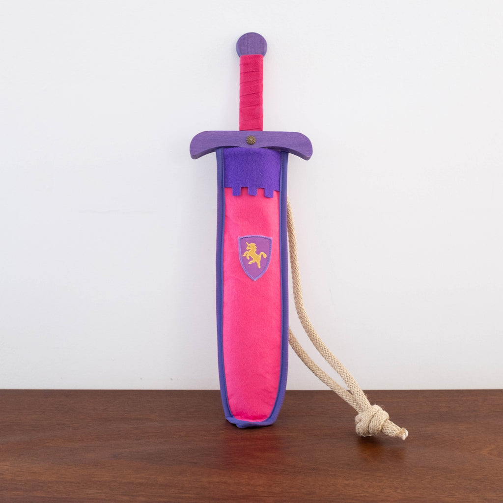 NEW Wooden Sword with Bag- Pink