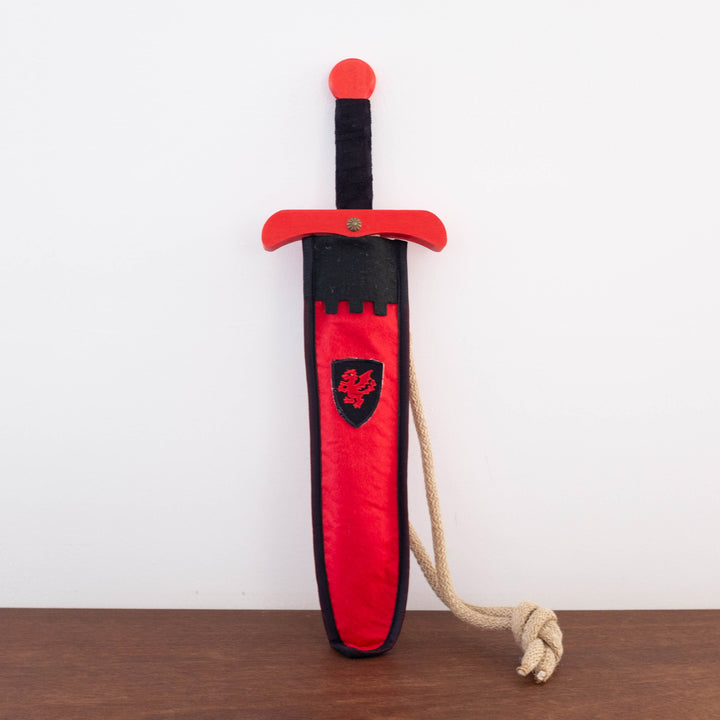 NEW Wooden Sword with Bag- Red