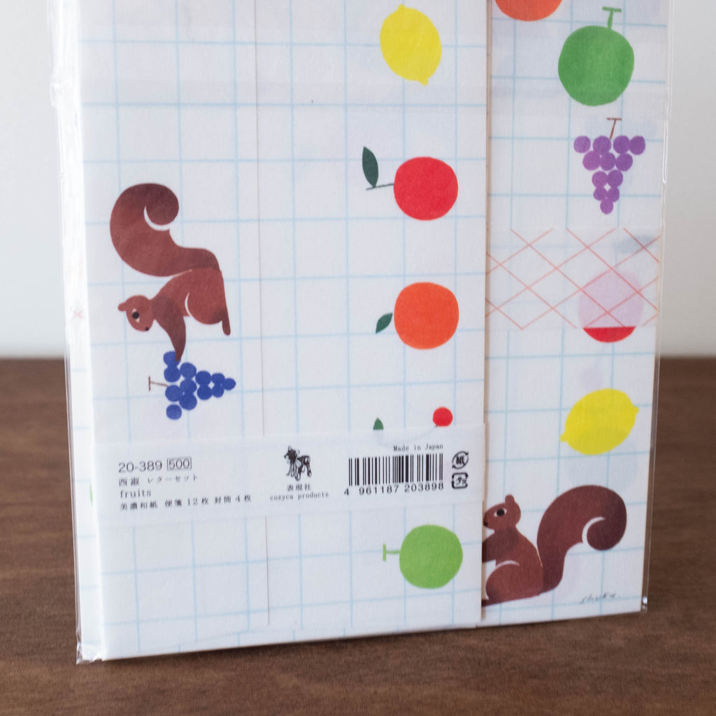 NEW Japanese Stationery:  Fruit Letter and Envelope Set