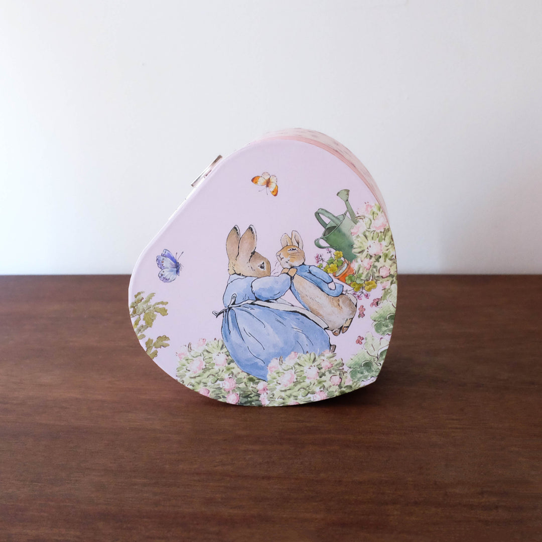 NEW French Treasure Musical Box- Heart Peter Rabbit