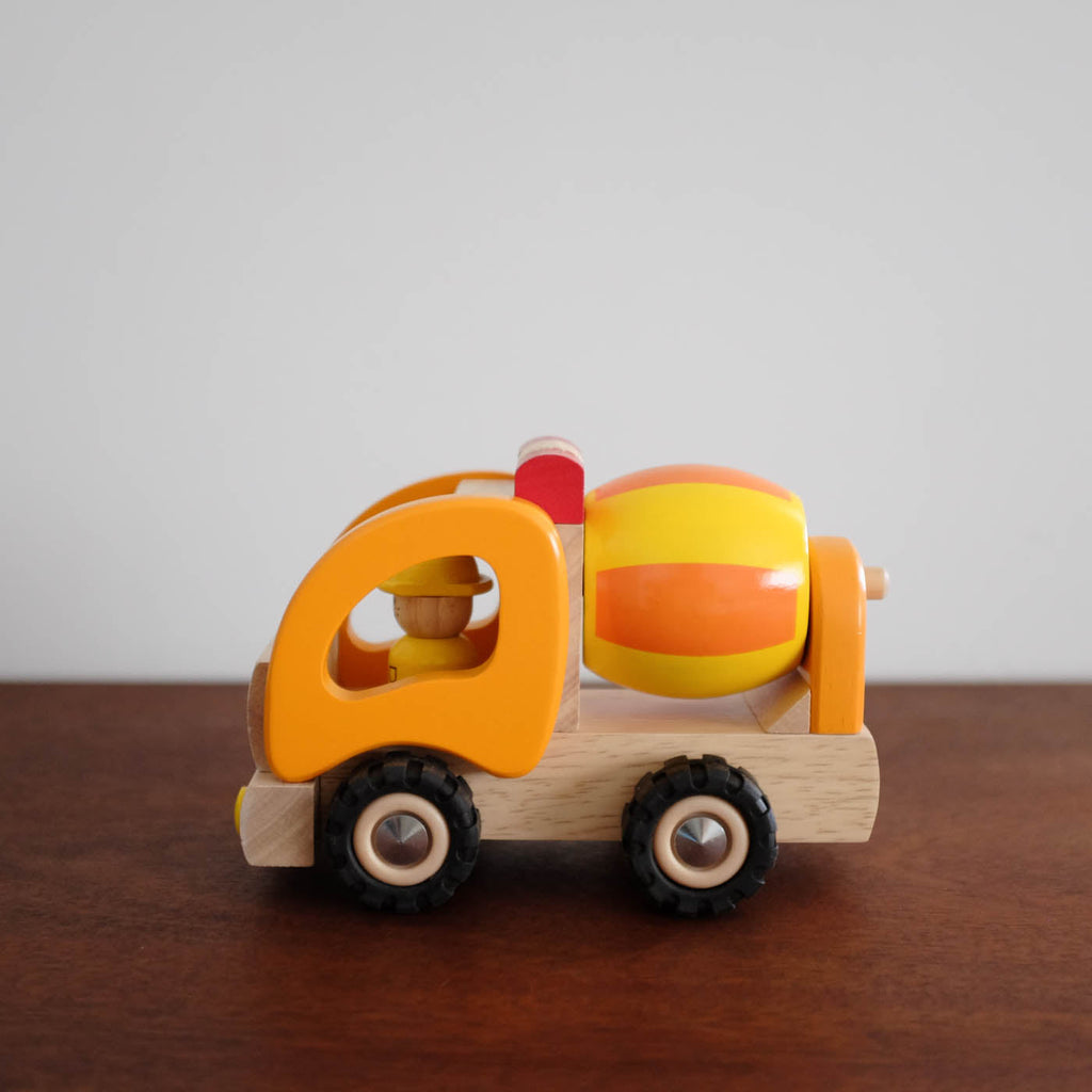 NEW Wooden Yellow Cement Truck