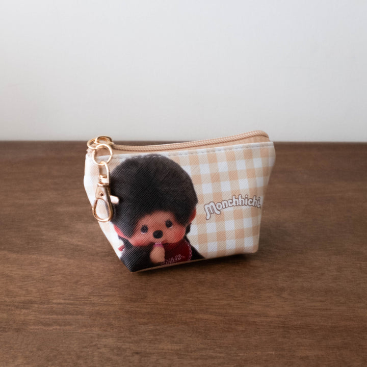 Monchhichi Mini Coin Purse - Gingham Check