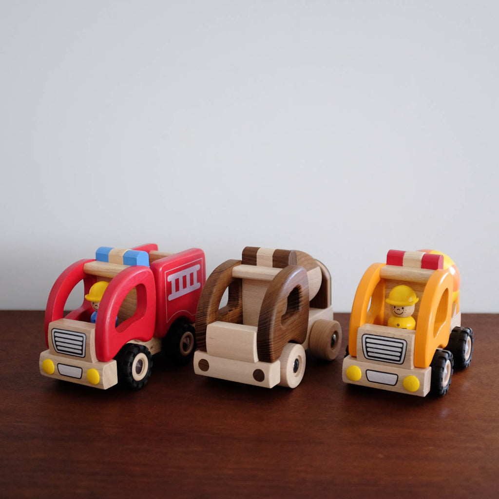 NEW Wooden Yellow Cement Truck