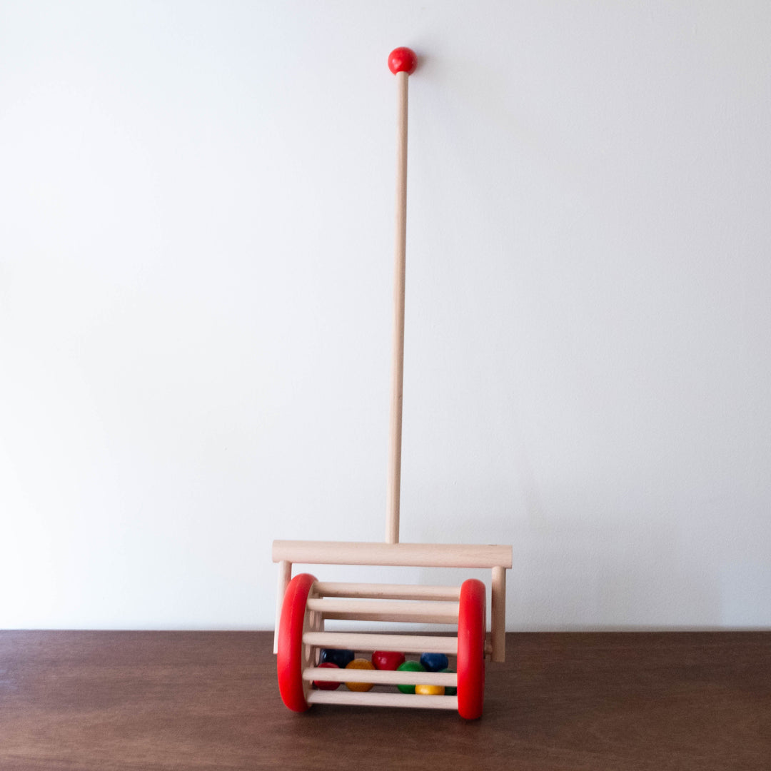 NEW Drum Wooden Push Toy- Red