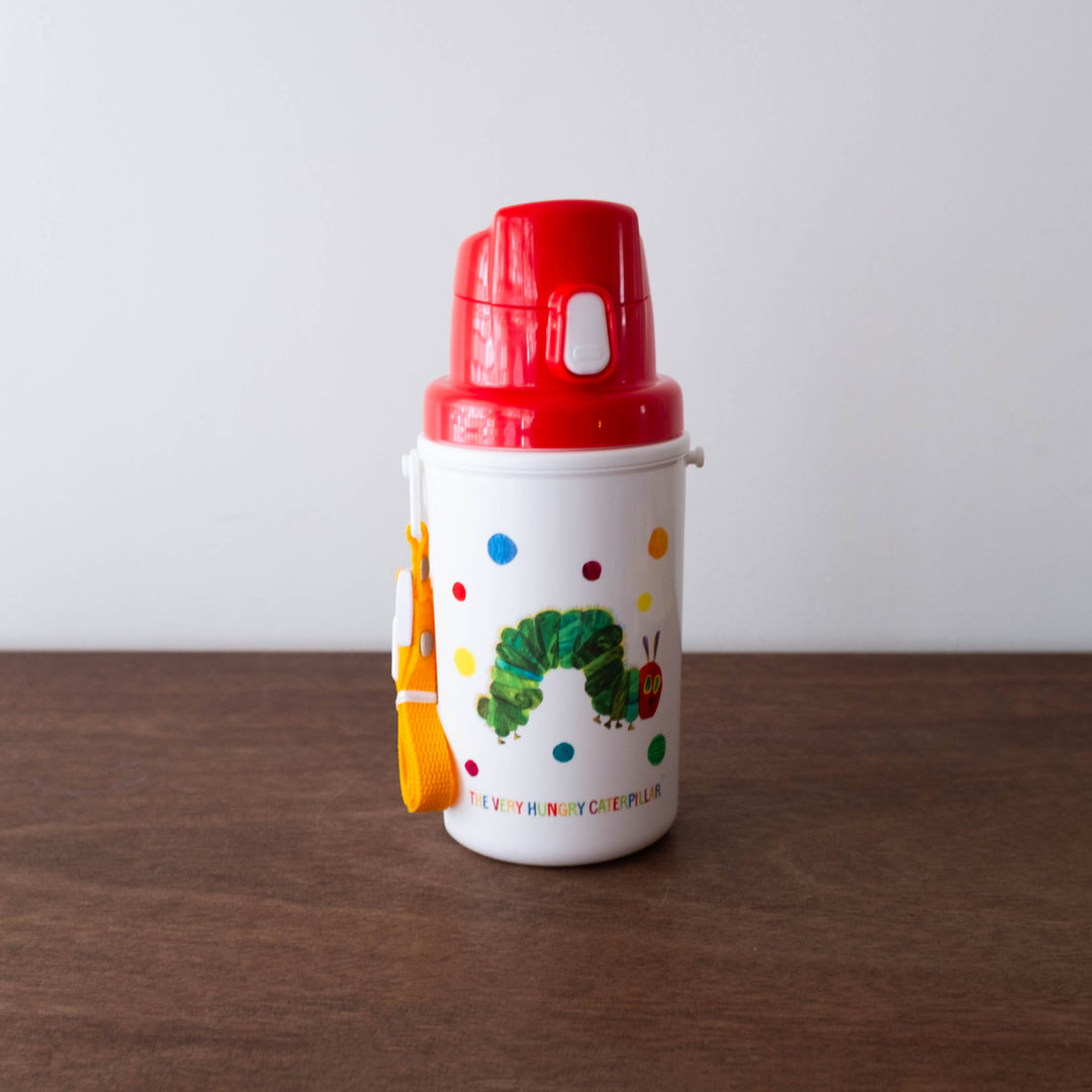 NEW The Very Hungry Caterpillar Dot Water Bottle with Strap