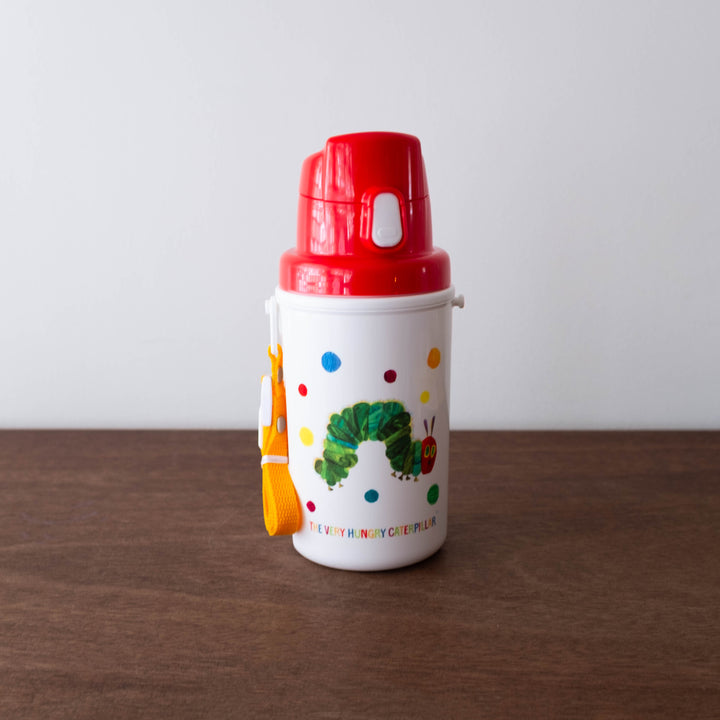 NEW The Very Hungry Caterpillar Dot Water Bottle with Strap