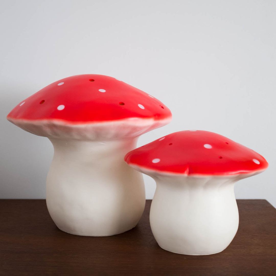 NEW Large Mushroom Lamp- Red