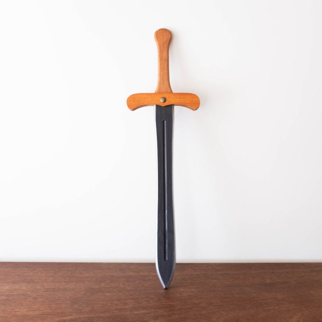 Wooden Sword - Black with Natural