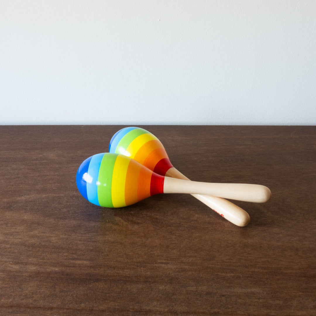 NEW Classic Rainbow Maracas Set