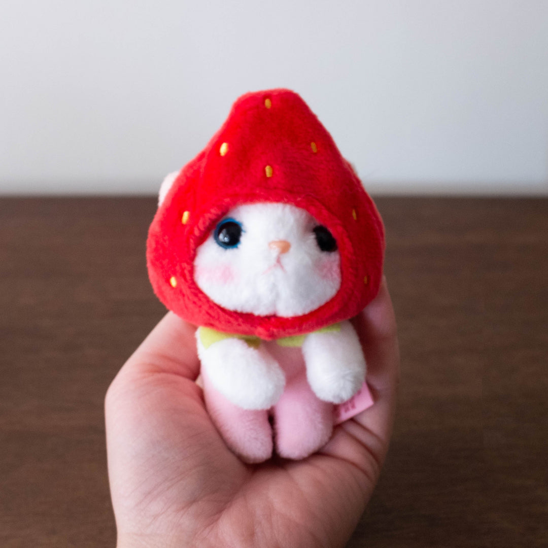 Japanese Strawberry Cat Series- Smaller Keychain Size