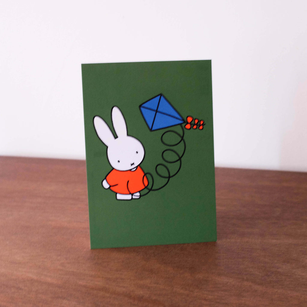 NEW Miffy Postcard- Miffy with Kite