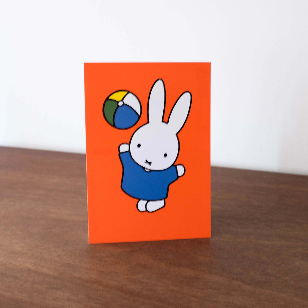 NEW Miffy Postcard- Miffy with Ball