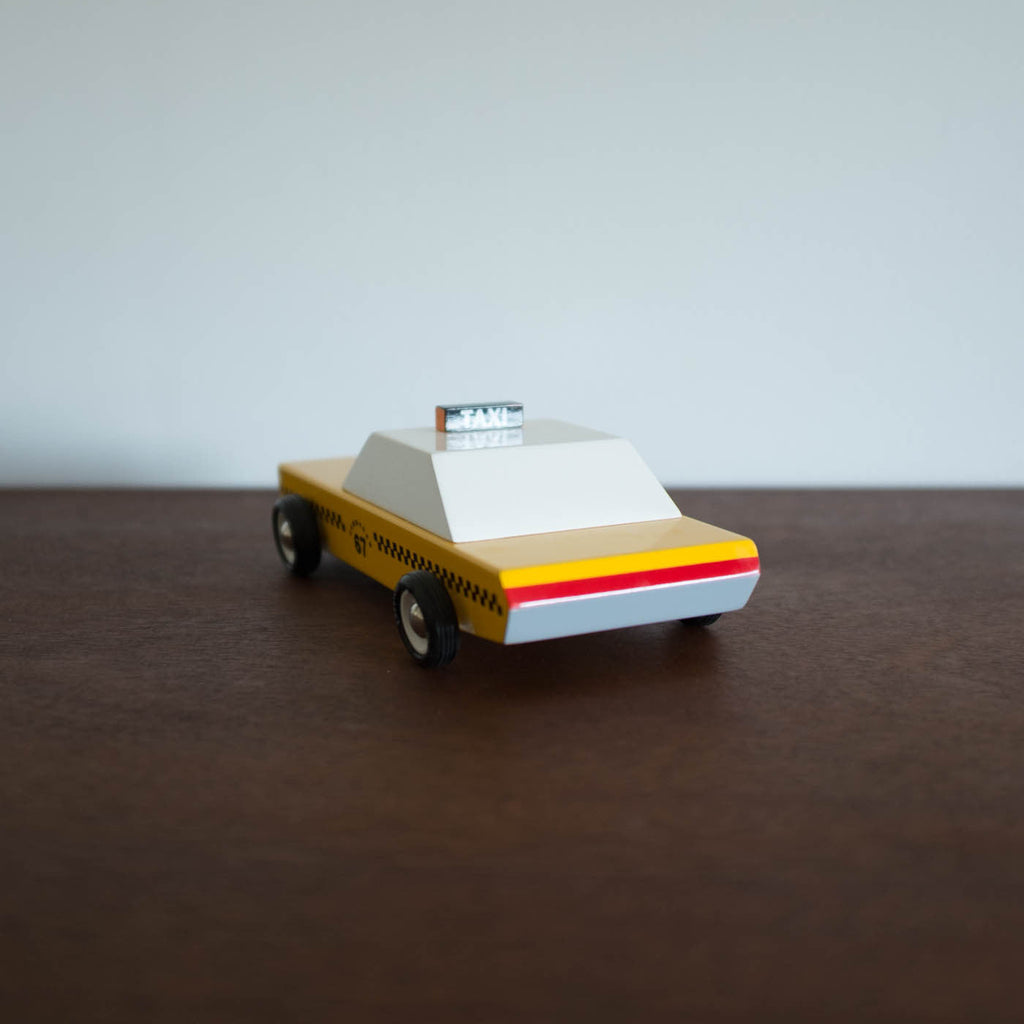 Candy Cab Taxi Wooden Toy Car Back