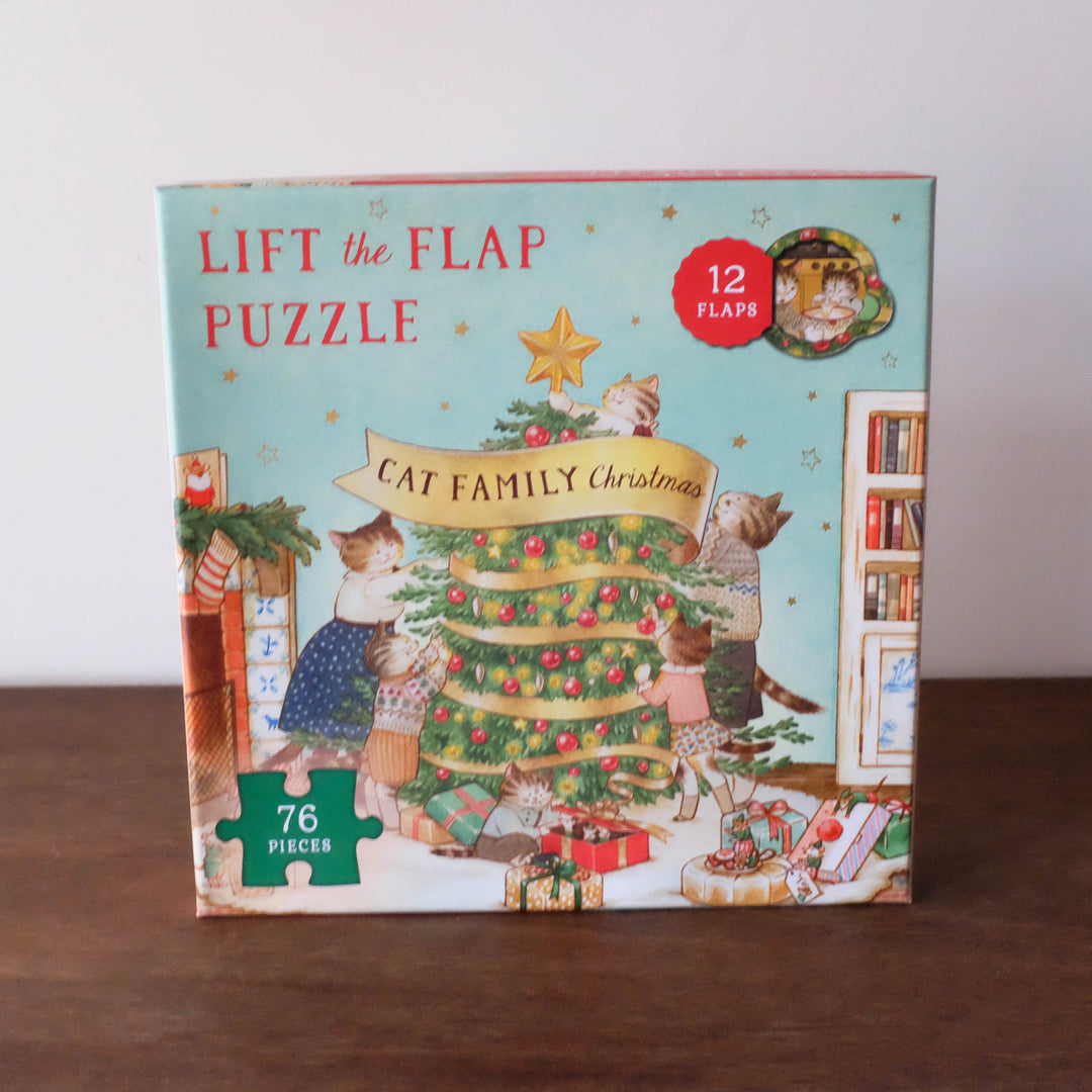 Cat Family Christmas: Lift-the-Flap Countdown Puzzle