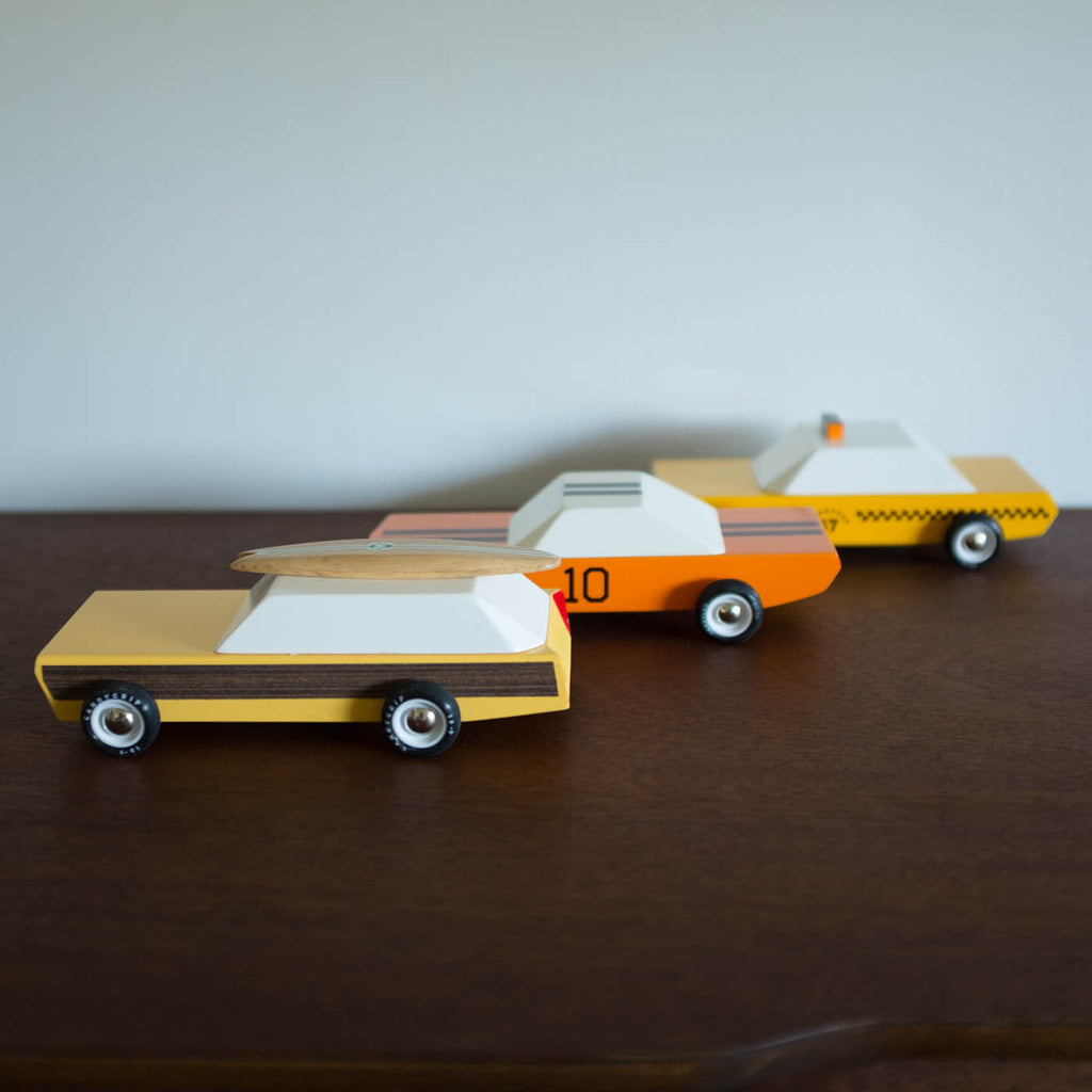 Candy Cab Taxi Wooden Toy Car Set