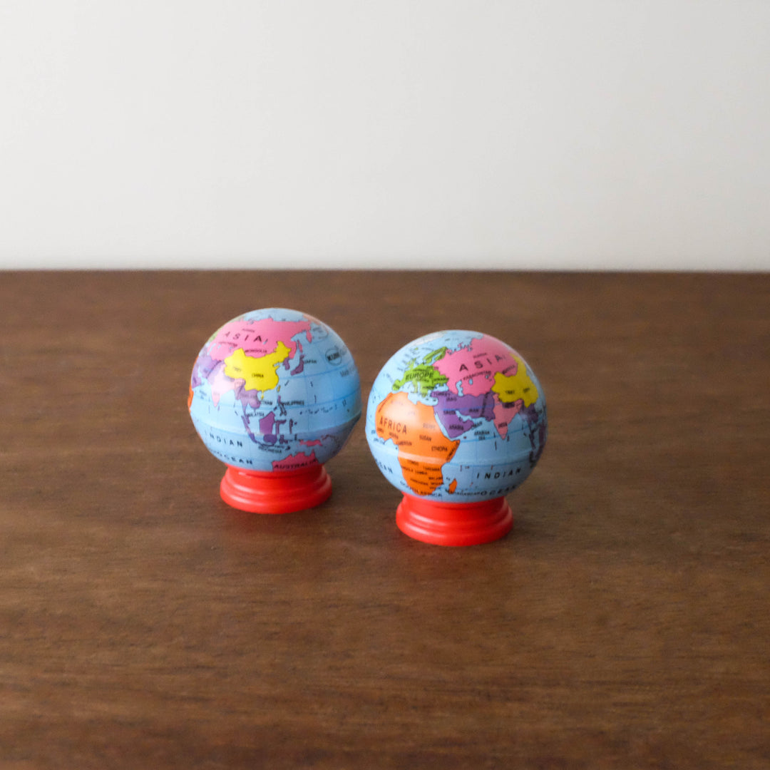NEW Tin Retro Globe Pencil Sharpener - Flat Bottom