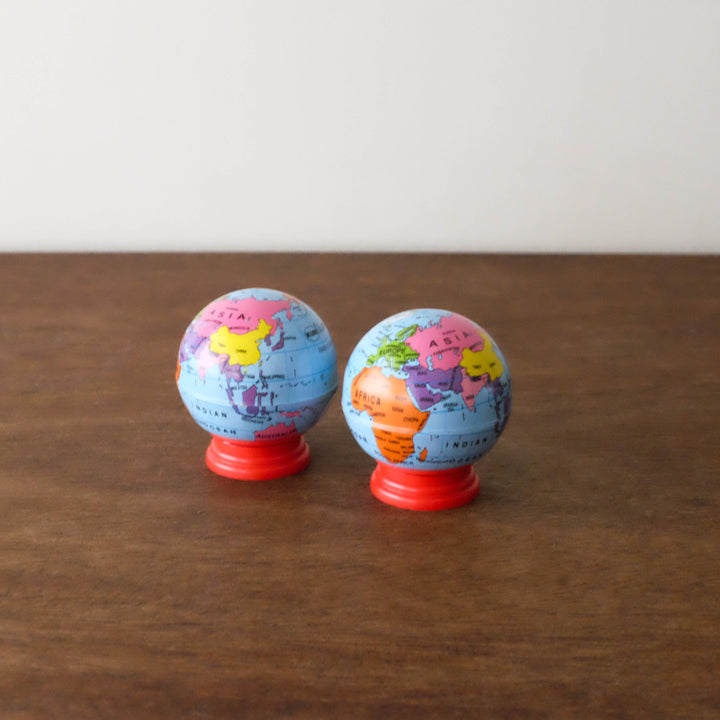 NEW Tin Retro Globe Pencil Sharpener - Flat Bottom