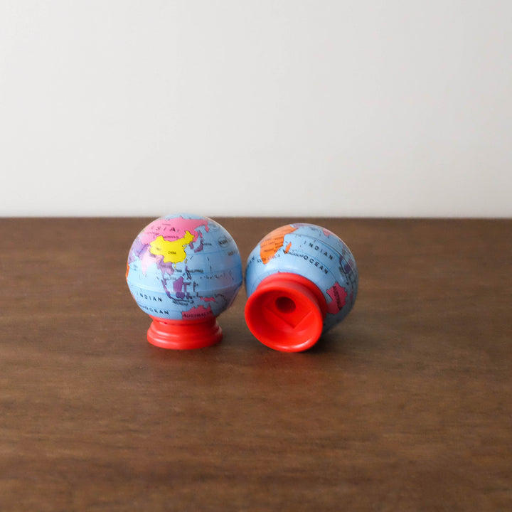 NEW Tin Retro Globe Pencil Sharpener - Flat Bottom