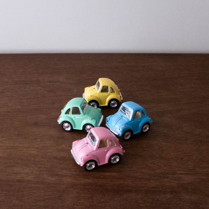 Die Cast Pull Back Car- Mini VW Beetle Pastel