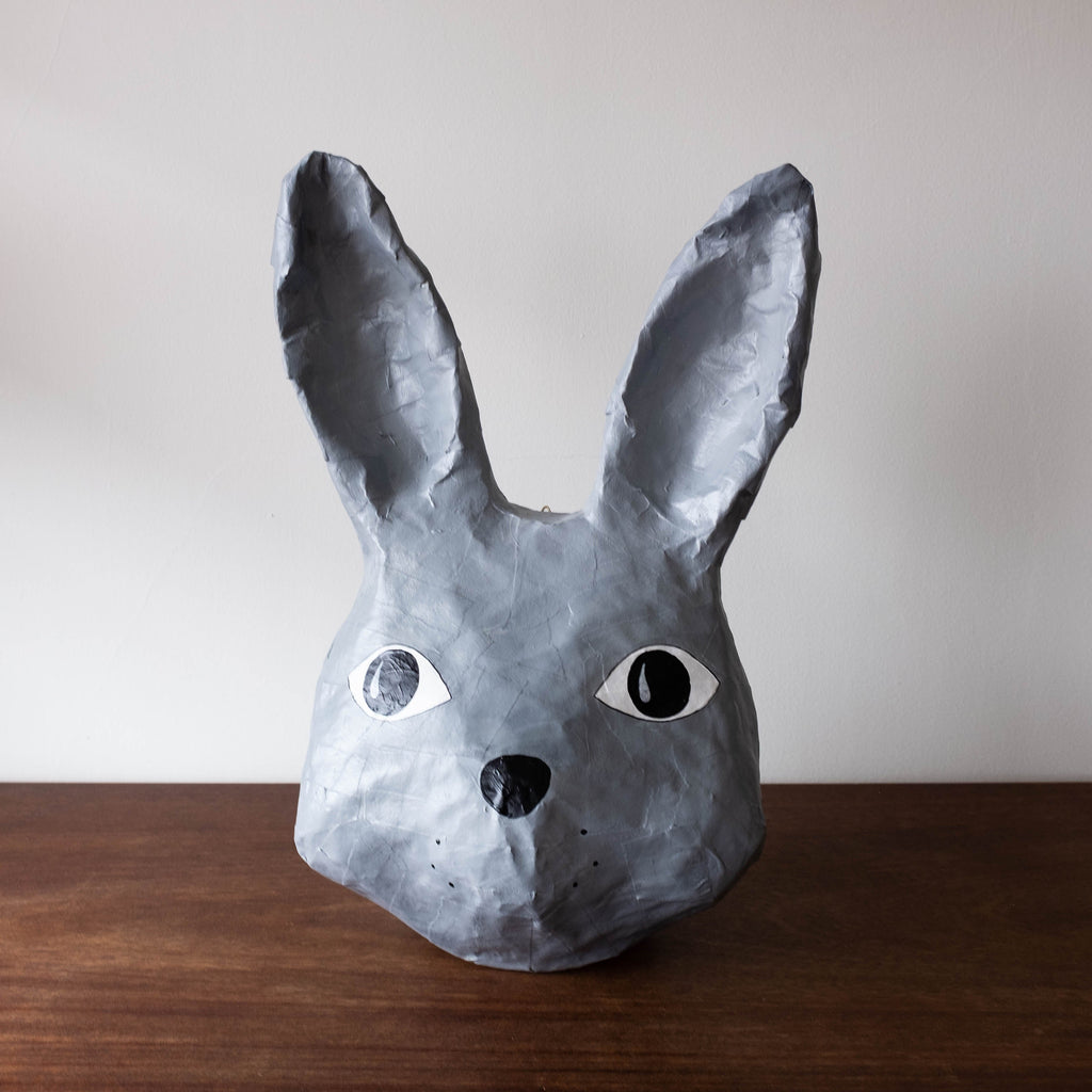 NEW Paper Mache Animal Head- Rabbit