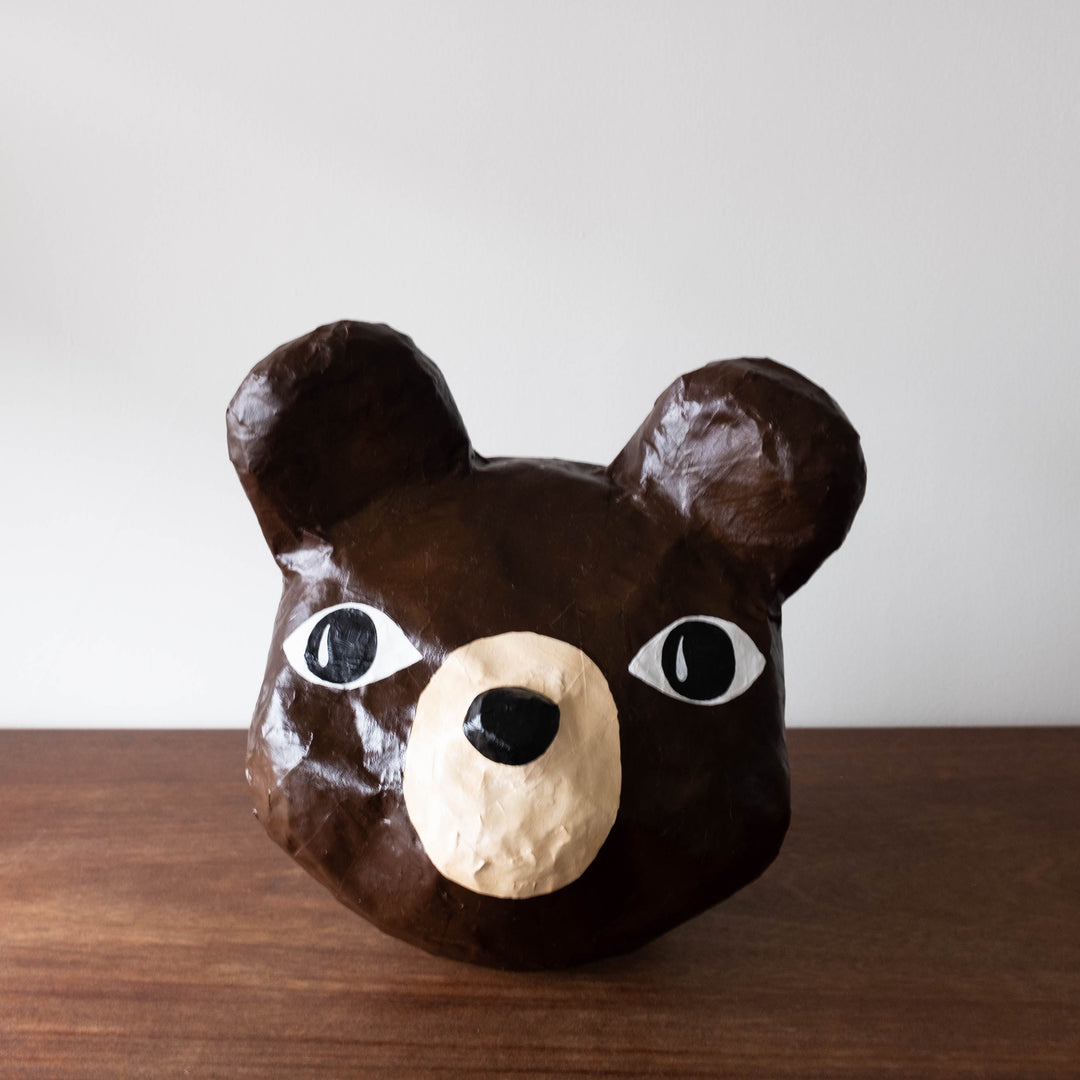 NEW Paper Mache Animal Head- Bear