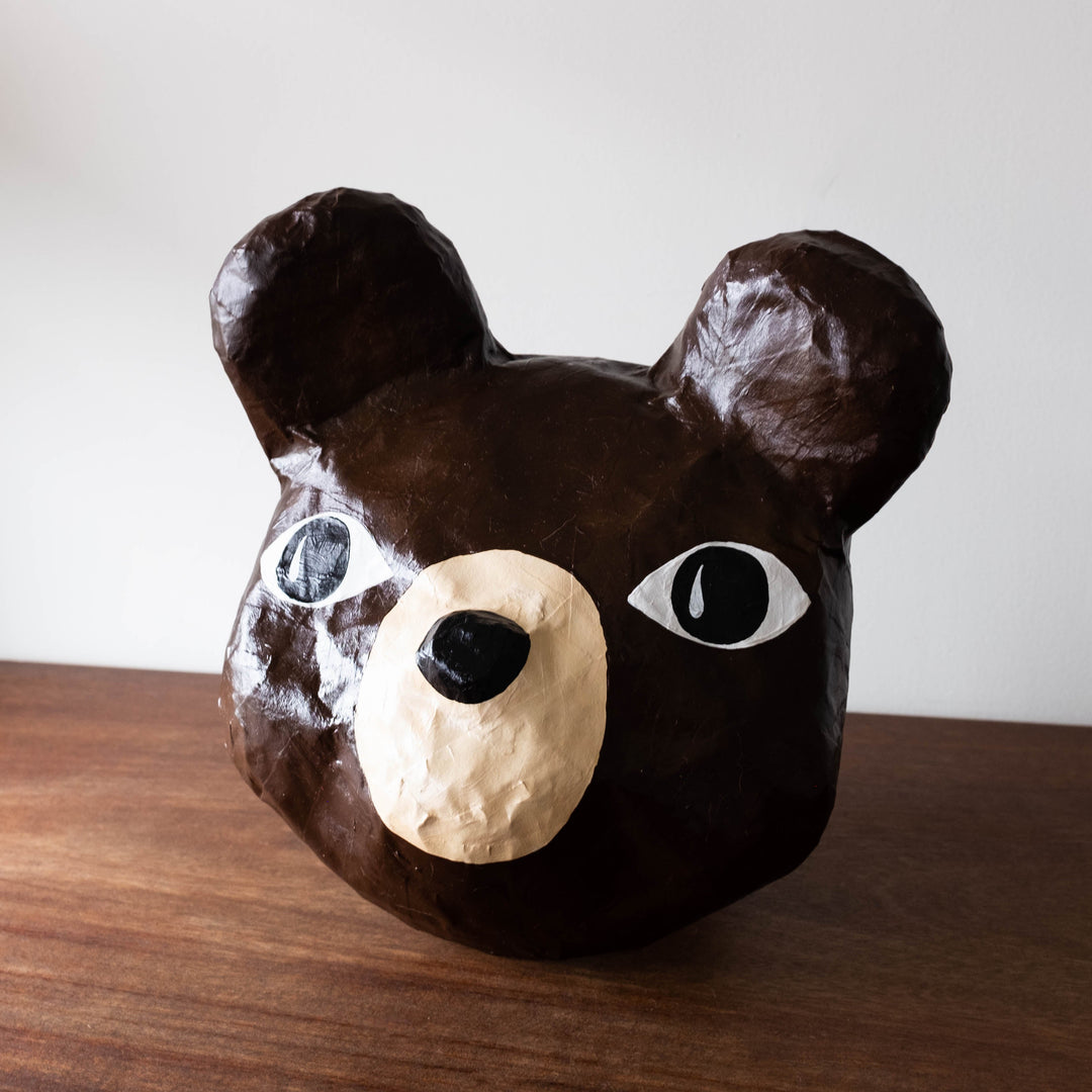 NEW Paper Mache Animal Head- Bear