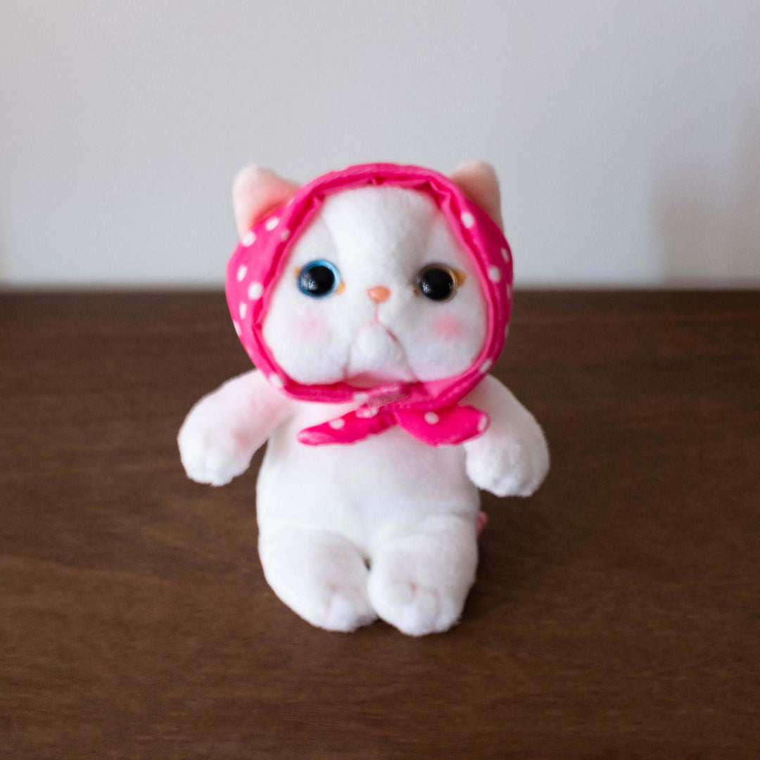 NEW Japanese Cat Series- Pink Polka Dot Bonnet