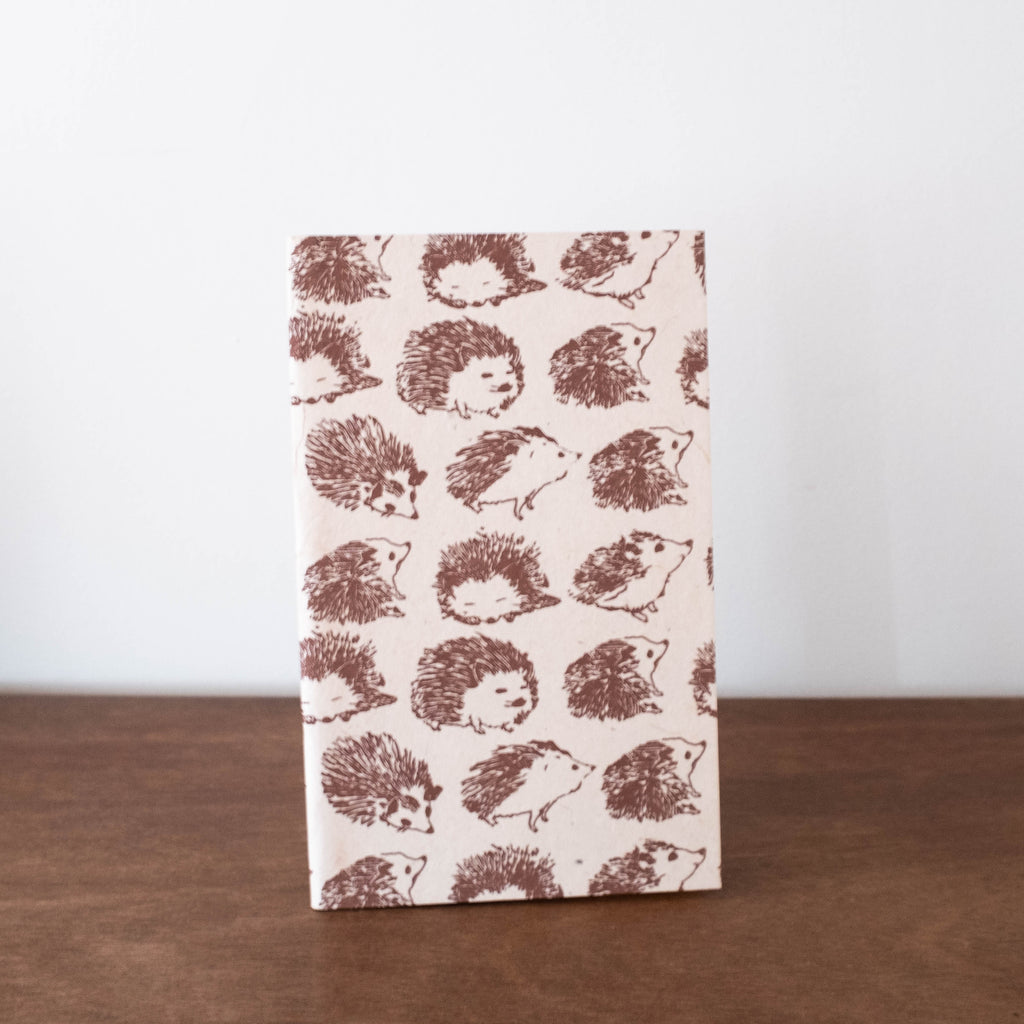 NEW Texture Notebook- Hedgehog Print