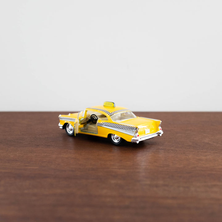 NEW Die Cast Metal Cars: Yellow Retro Taxi Cab