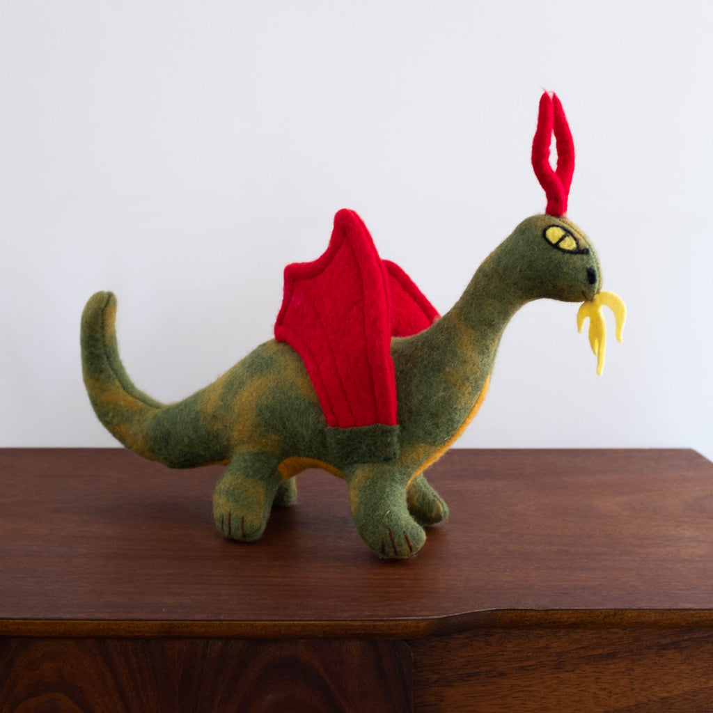 NEW Wool Felt Toy: Large Magical Dragon