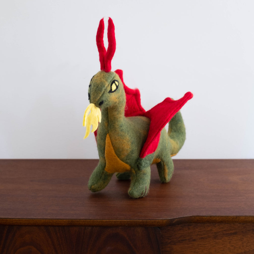 NEW Wool Felt Toy: Large Magical Dragon