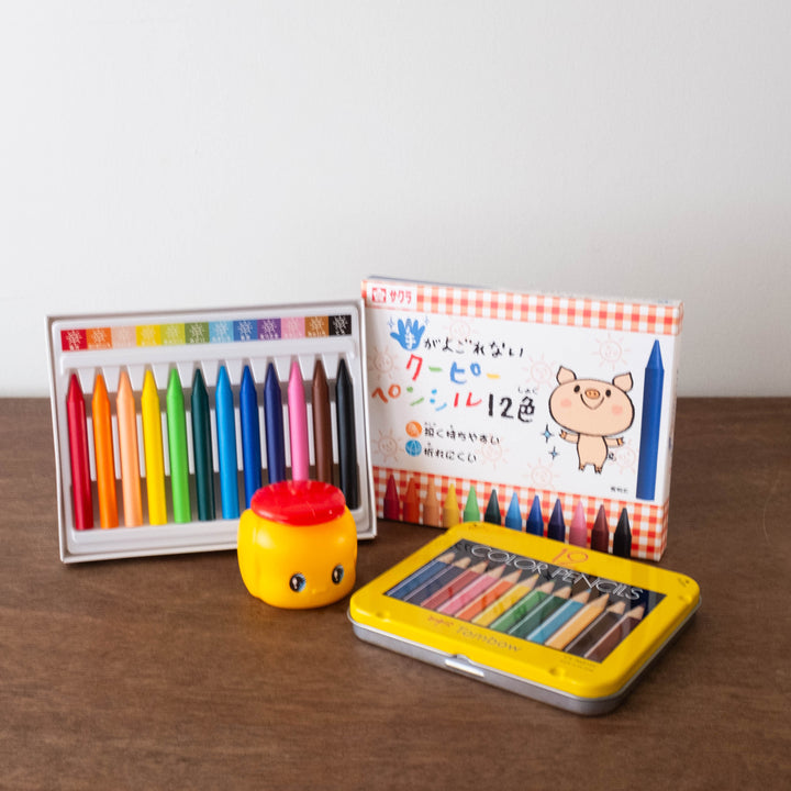 Mini Tin Colored Pencil Set with Sharpener