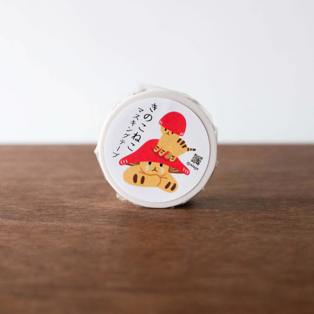 NEW Japanese Washi Tape Roll- Mushroom Kitty